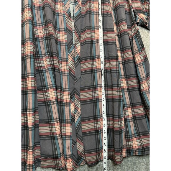 Torrid Plaid Shirt Cardigan Kimono Women's Size 3X Long Sleeve - Picture 6 of 9